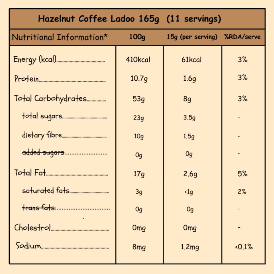 Hazelnut Coffee Ladoo (165g)