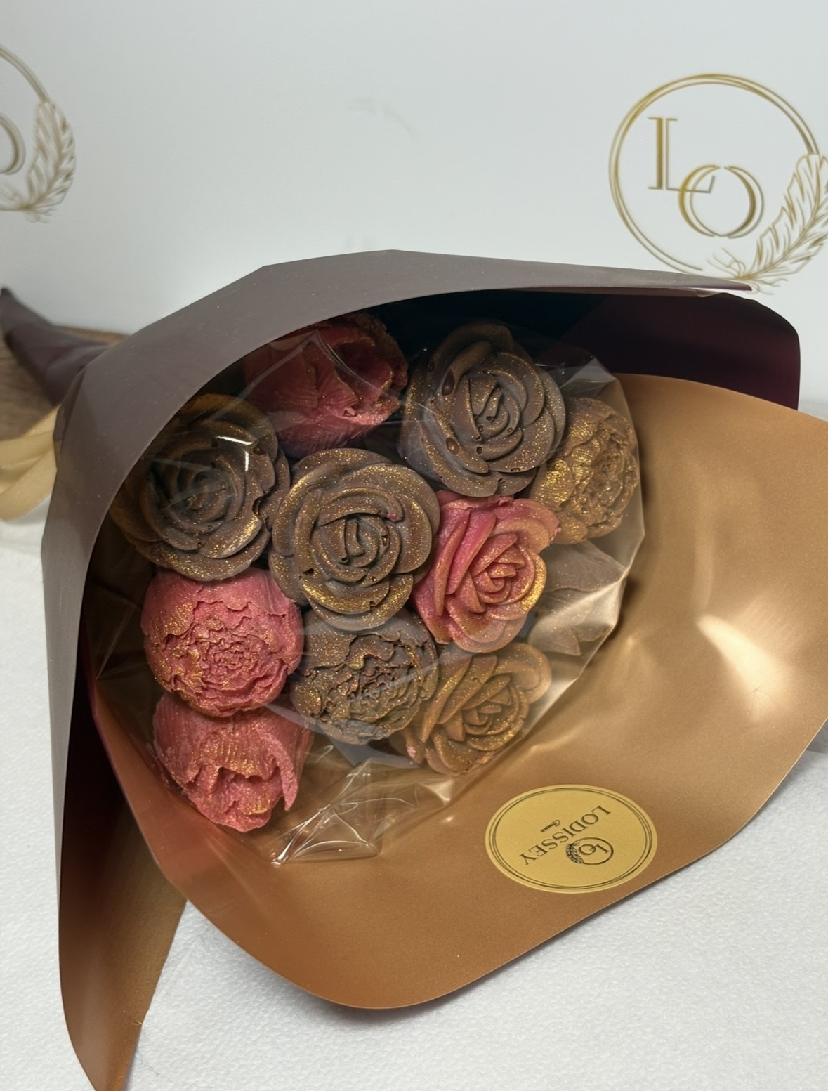 Bouquet de roses en chocolat