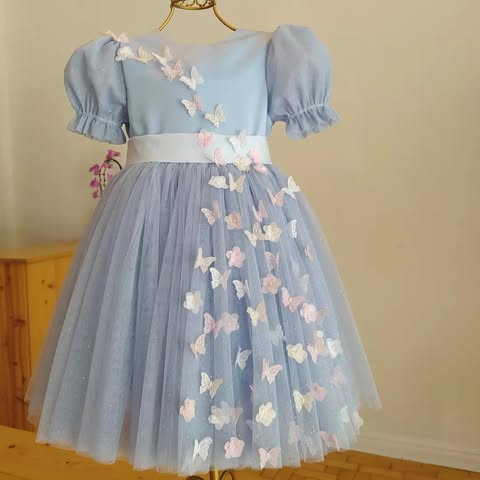 Vestido Jardim encantado azul