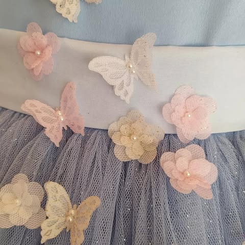 Vestido Jardim encantado azul