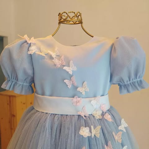 Vestido Jardim encantado azul