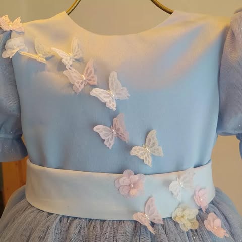 Vestido Jardim encantado azul