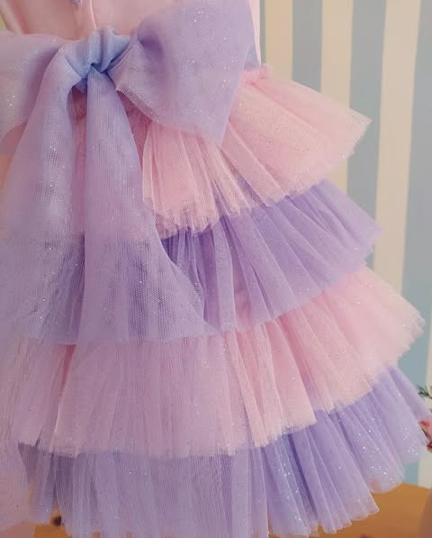 Vestido Infantil de Tule camadas