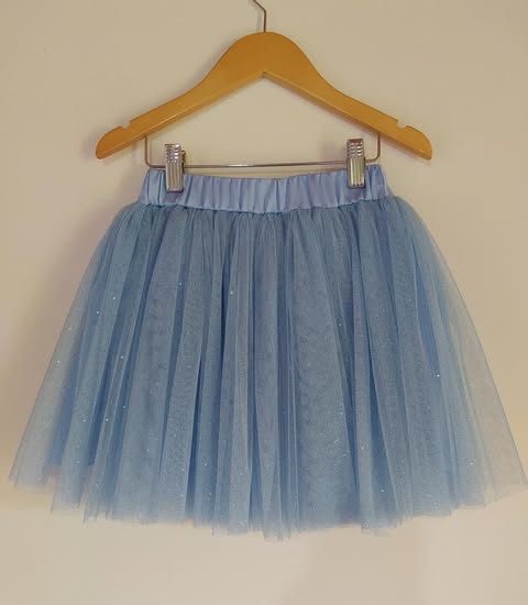 Saia de Tule Azul Glitter