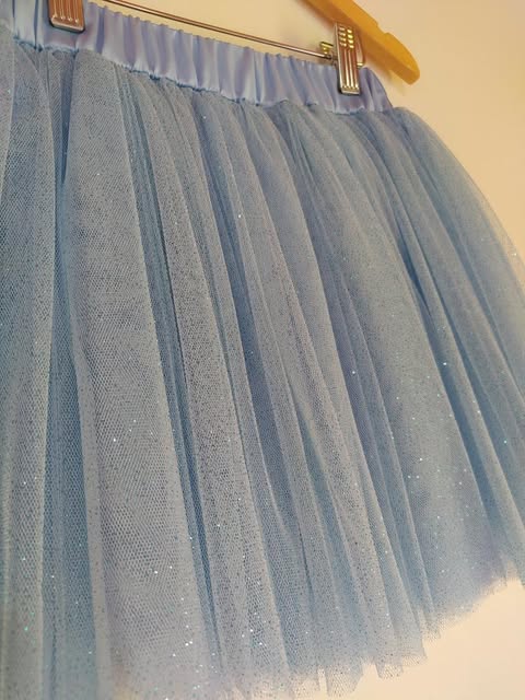 Saia de Tule Azul Glitter