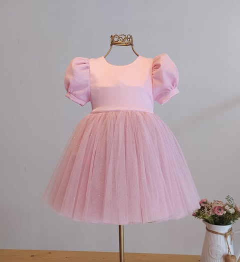 Vestido Princesas rosa claro