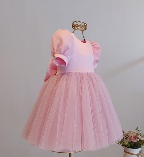 Vestido Princesas rosa claro
