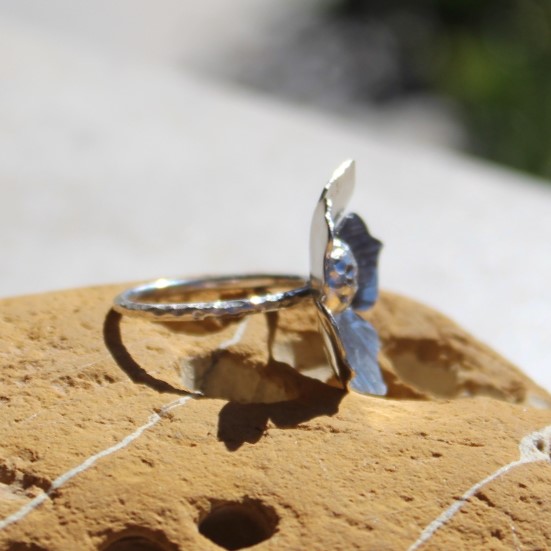 Sterling Silver Flower Ring