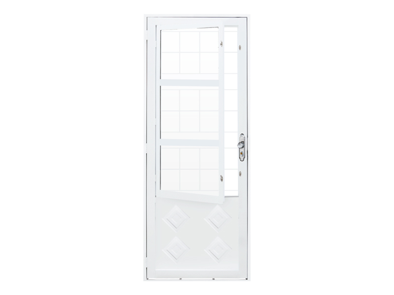 Porta Veneza com Postigo Aço branca