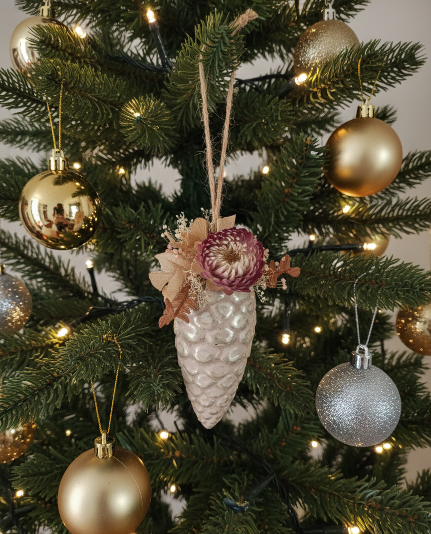 La Pomme de Pin Allongée Orangé