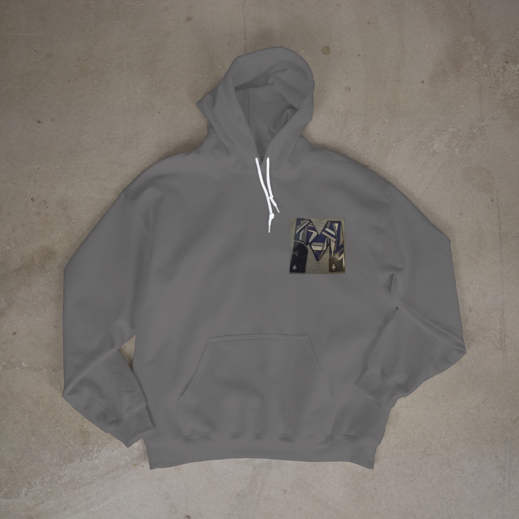 Gray Hoodie with Embroidered Design