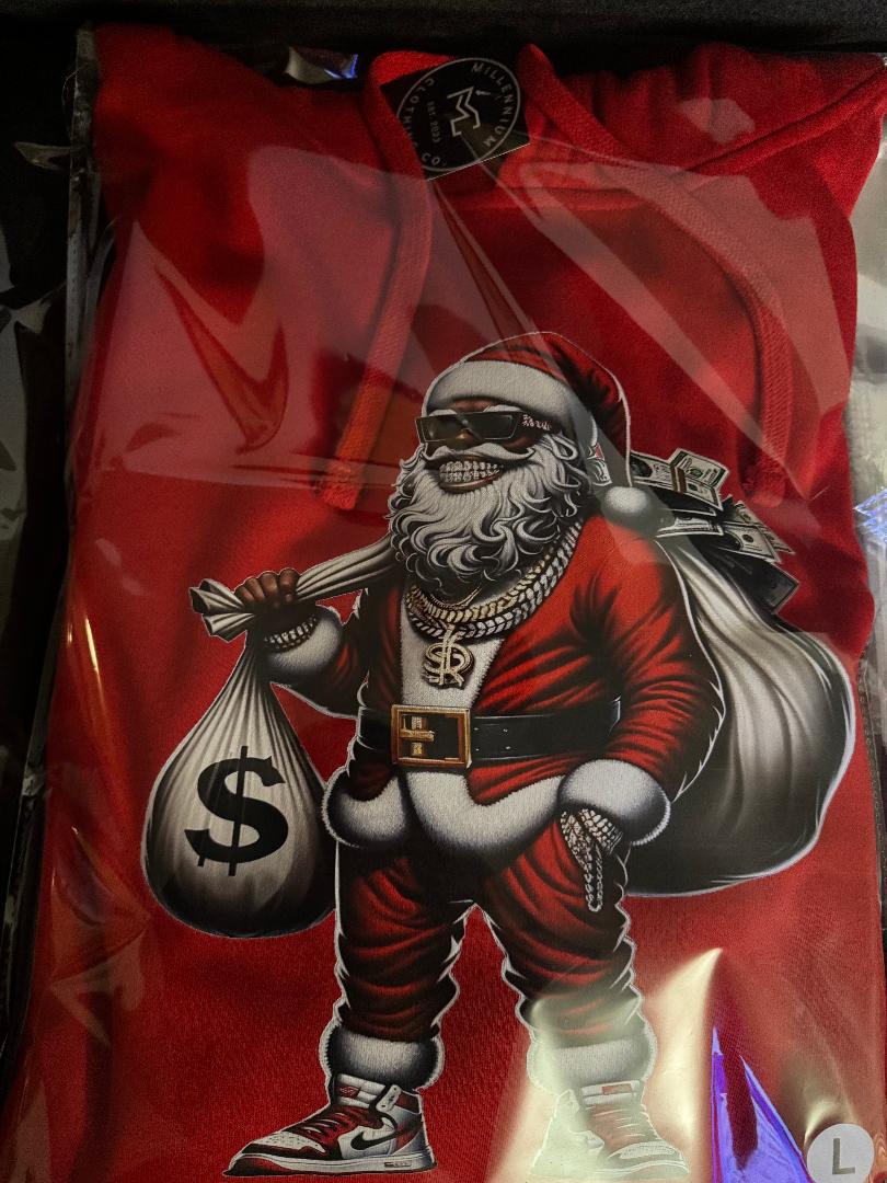 Red Santa Graphic Hoodie