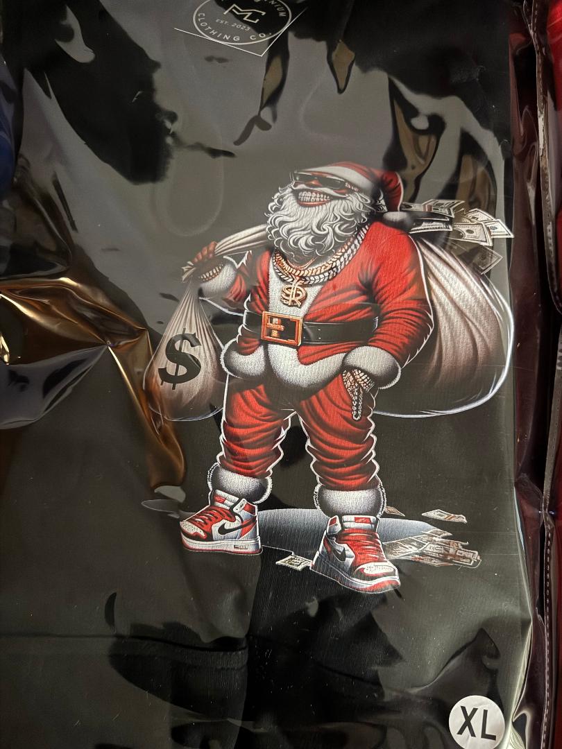 Santa Money Graphic Hoodie