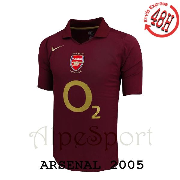 Arsenal RETRO 2005 BERGKAMP+10 2ª Réplica E48h