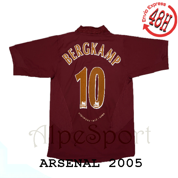 Arsenal RETRO 2005 BERGKAMP+10 2ª Réplica E48h
