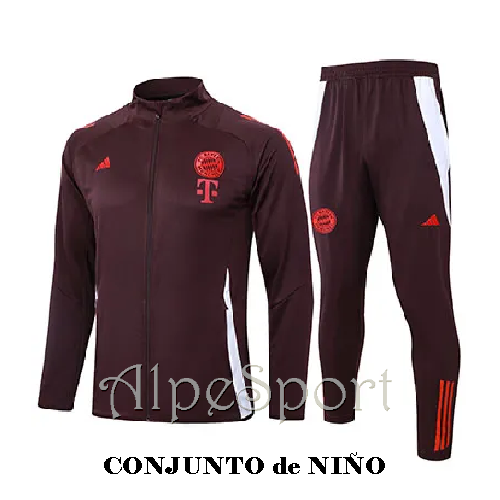 Chándal Paseo Bayern Munich NIÑO 2025 color burdeos