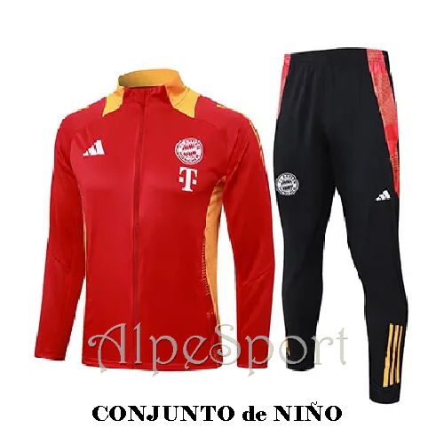 Chándal Paseo Bayern Munich NIÑO 2025 color rojo