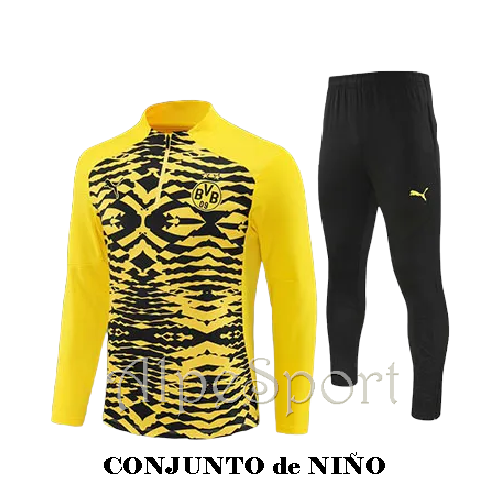 Chándal Entrenamiento NIÑO Borussia Dortmund 2025 Amarillo estampado