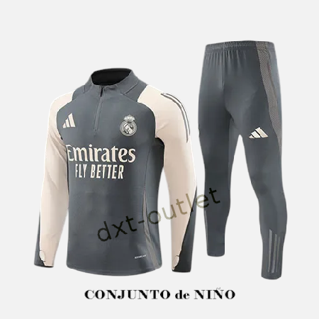 Chándal Entrenamiento NIÑO RMCF 2025 gris