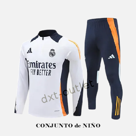 Chándal NIÑO Entrenamiento RMCF 2025 azul-blanco