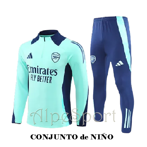 Chándal NIÑO Arsenal Entrenamiento verde agua