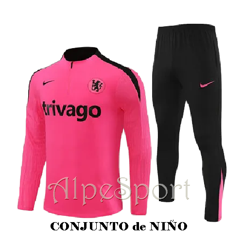 Chándal NIÑO Chelsea FC Entrenamiento color rosa