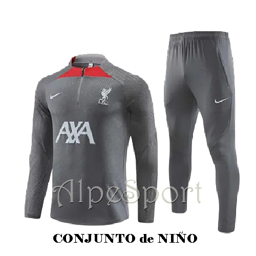 Chándal NIÑO Liverpool FC Entrenamiento color gris