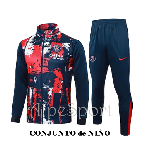 Chándal NIÑO Paseo PSG 2025 estampado-azul