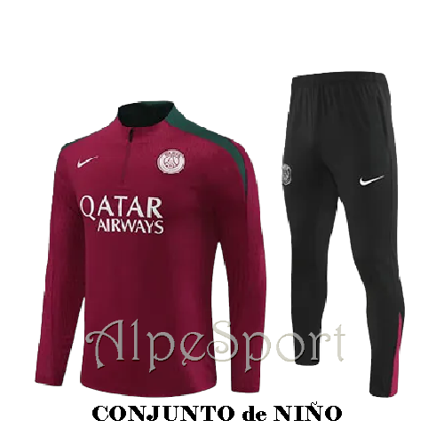 Chándal NIÑO PSG Entrenamiento color burdeos