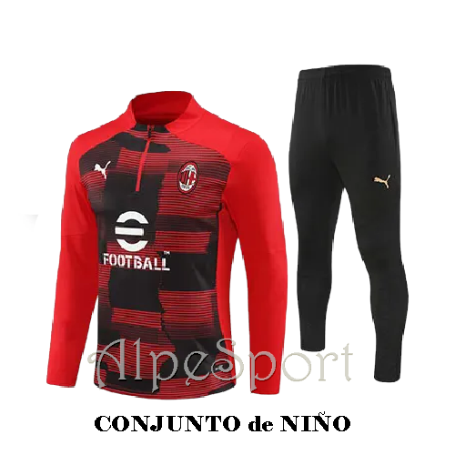 Chándal Niño AC Milán Entrenamiento color rojo