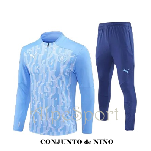 Chándal Niño Entrenamiento M-City 2025 Azul estampado