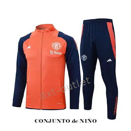 Chándal NIÑO Paseo Manchester United 2025 naranja