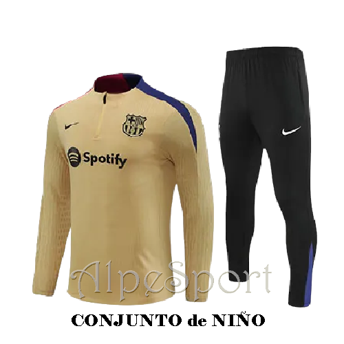 Chándal Entrenamiento NIÑO FC Barcelona 2025 crema