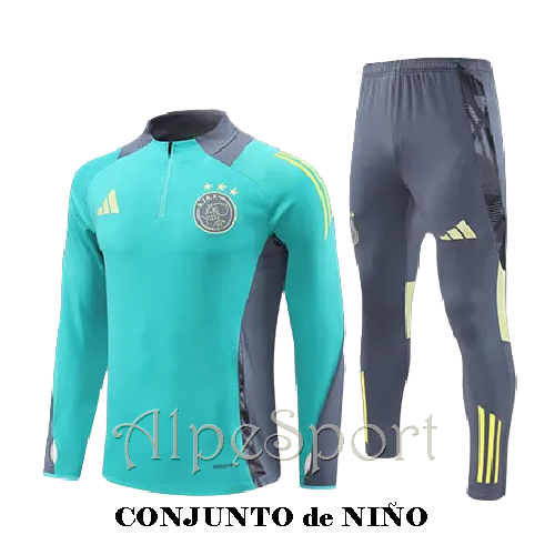 Chándal Niño Entrenamiento Ajax Amsterdam 2025 Gris-verde