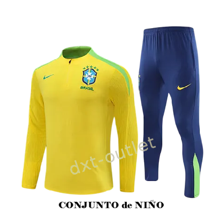 Chándal Niño Entrenamiento Brasil 2025 amarillo