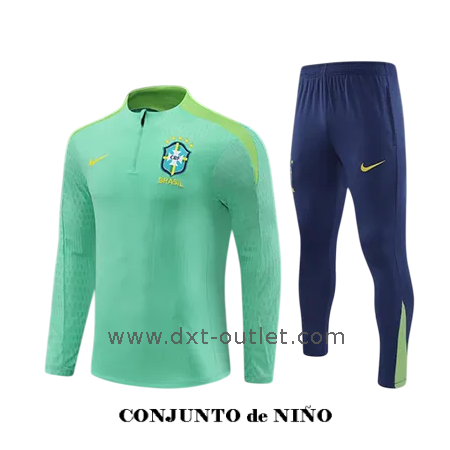 Chándal Niño Entrenamiento Brasil 2025 Verde
