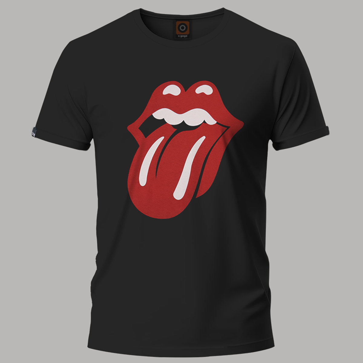 Playera Negra Rolling Stones Lengua