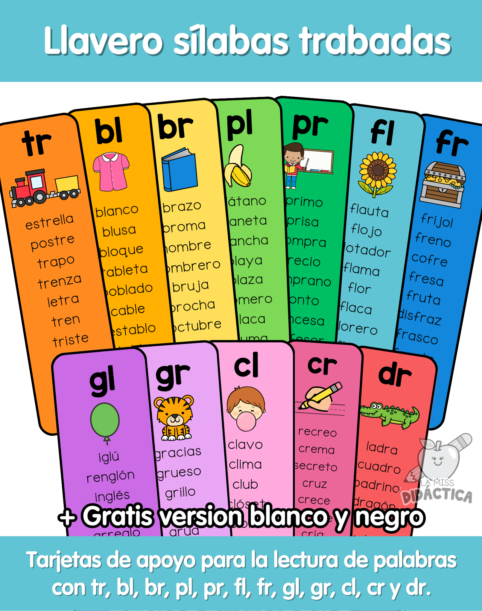 Llavero Sílabas Trabadas
