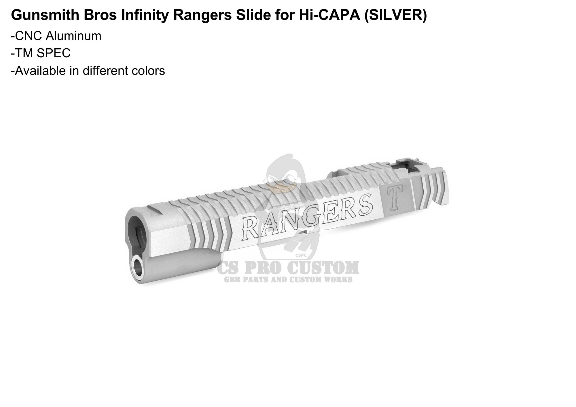 Gunsmith Bros Infinity Rangers Slide for Hi-CAPA 5.1 (SILVER)