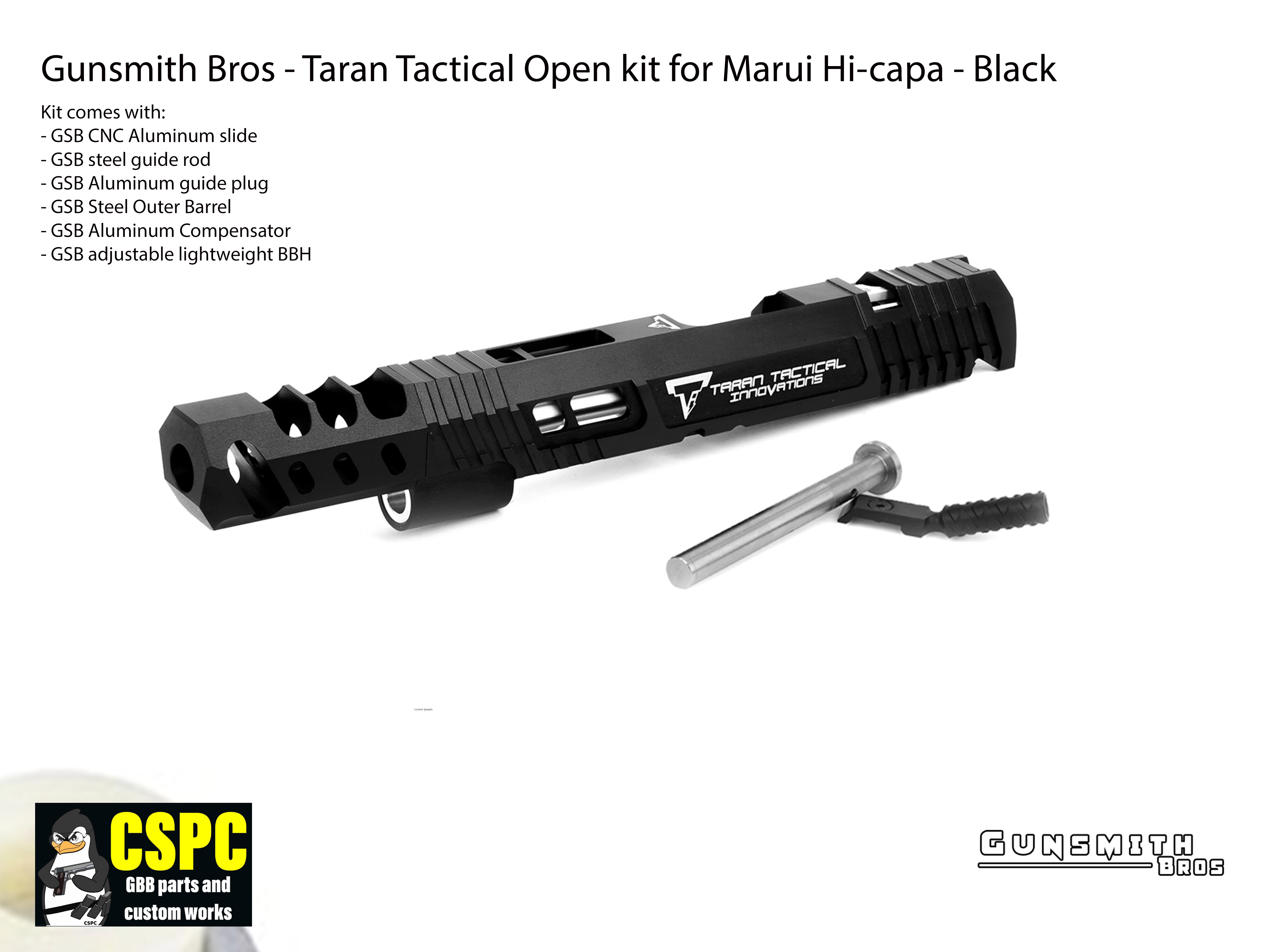 Gunsmith Bros - Taran Tactical Open Kit Black