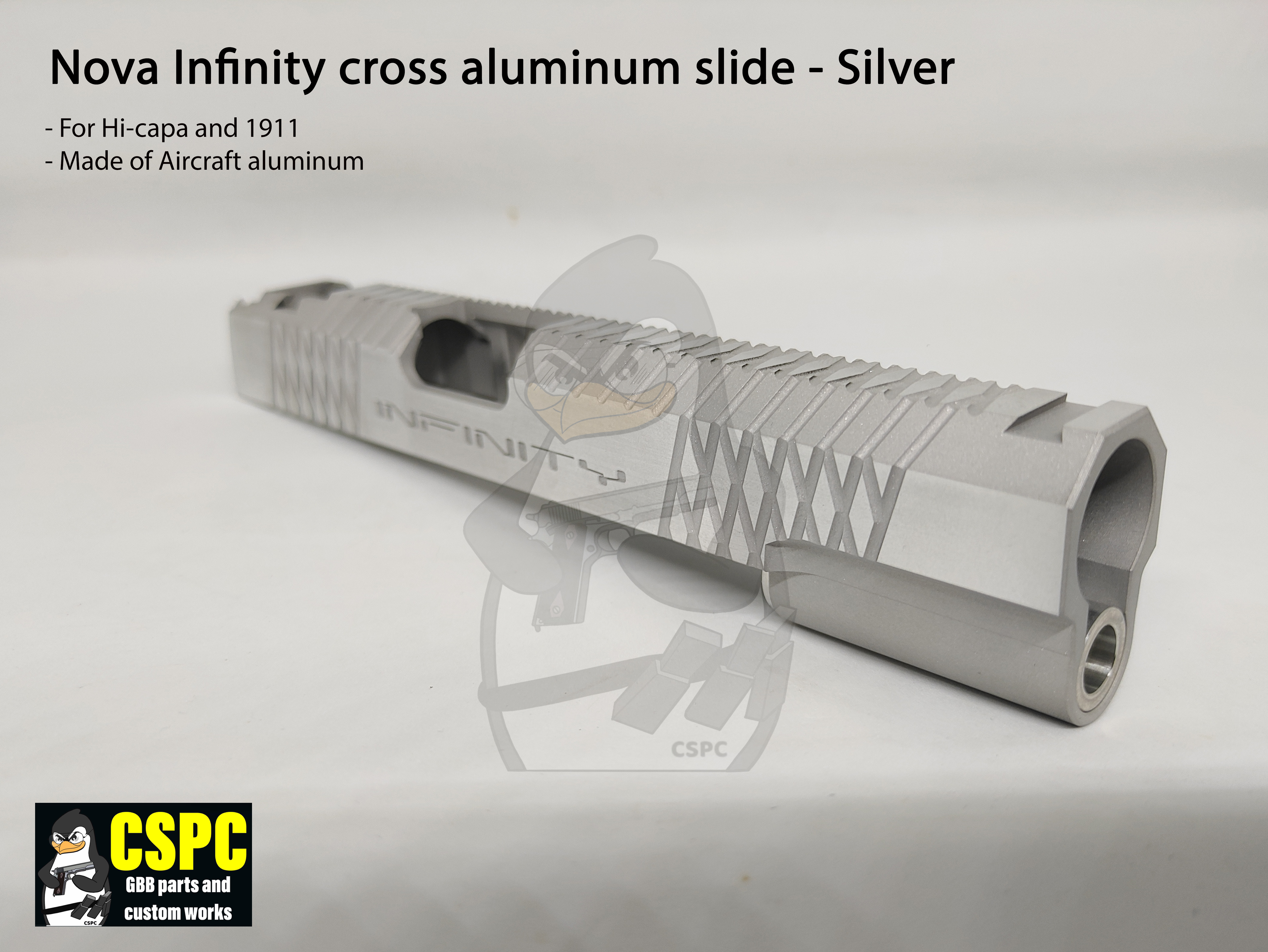 Nova Infinity Cross Aluminum CNC Slide 5.1 - Silver