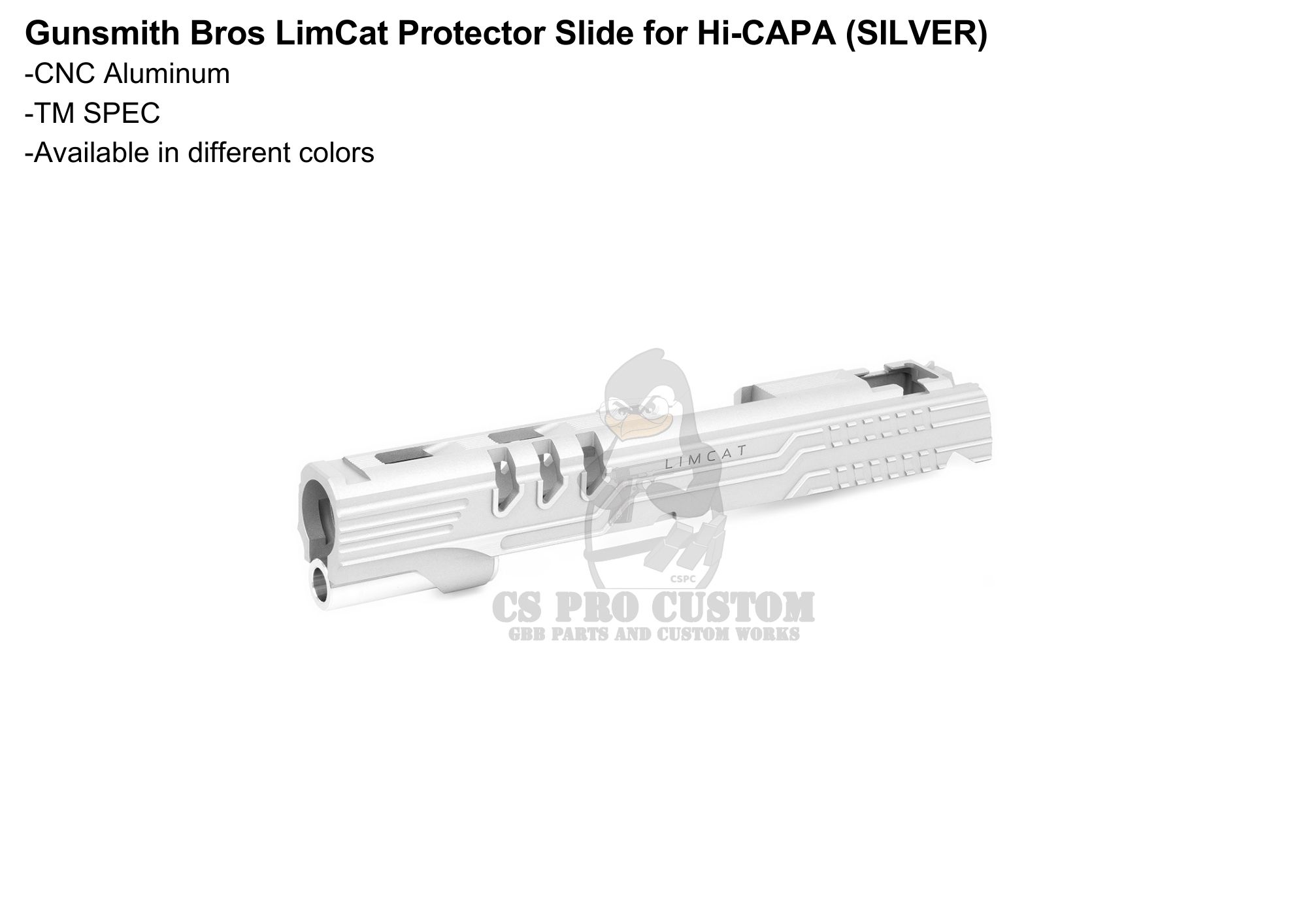 Gunsmith Bros LimCat Protector Slide for Tokyo Marui 5.1 Hi-CAPA