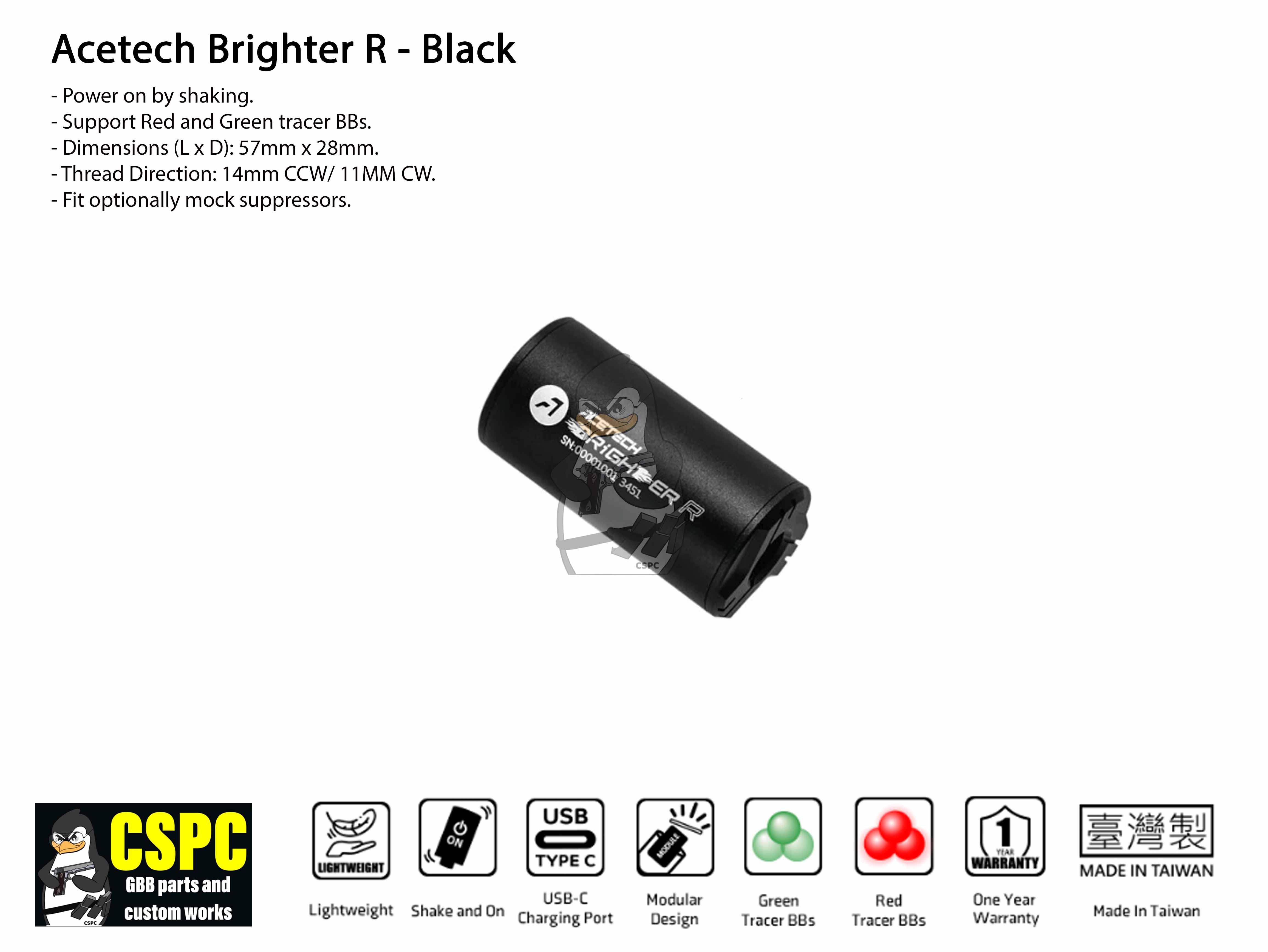 Acetech Brighter R tracer unit - Black