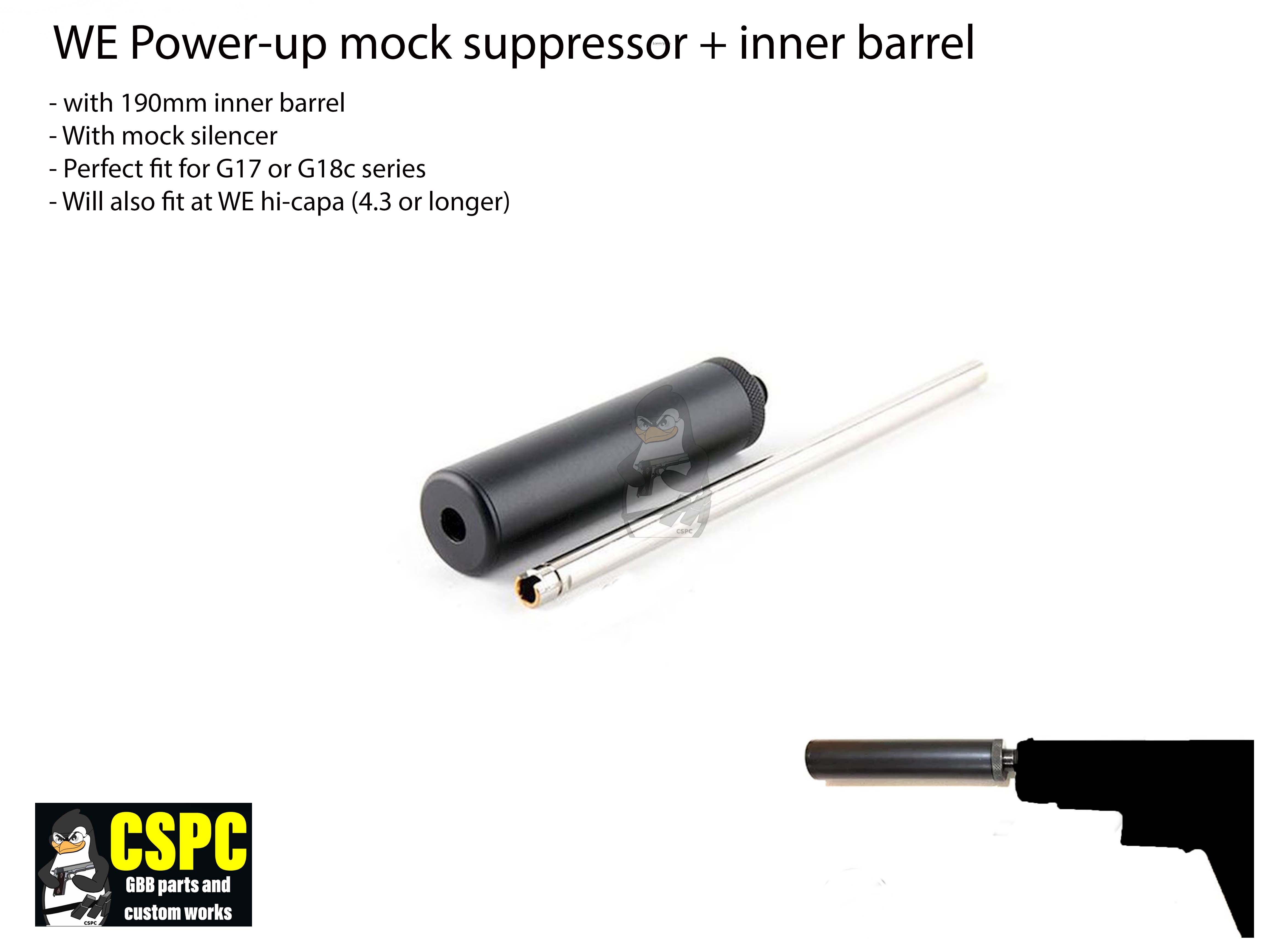 WE Power-up Mock Suppressor with Inner Barrel