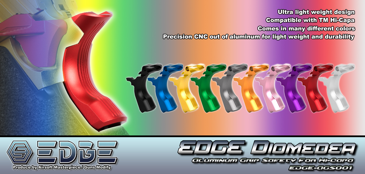 EDGE Custom 'DIOMEDEA' Aluminum Grip Safety for Hi-CAPA