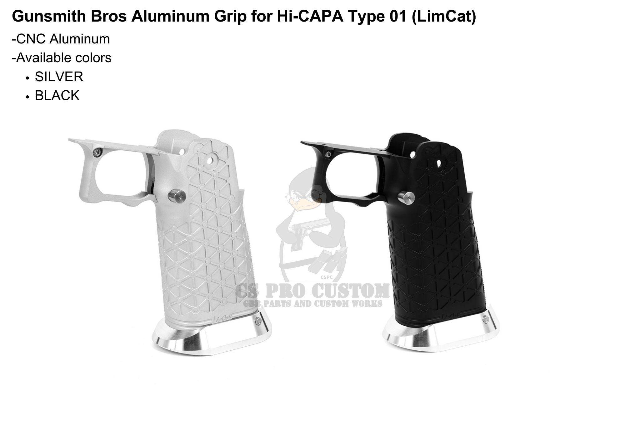 Gunsmith Bros Aluminum Grip for Hi-CAPA Type 01 (LimCat)