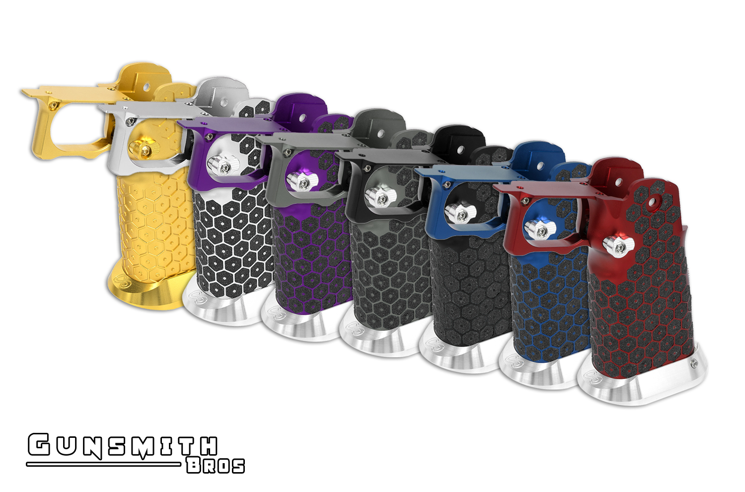 Gunsmith Bros Aluminum Grip for Hi-CAPA (Infinity HEX tape)