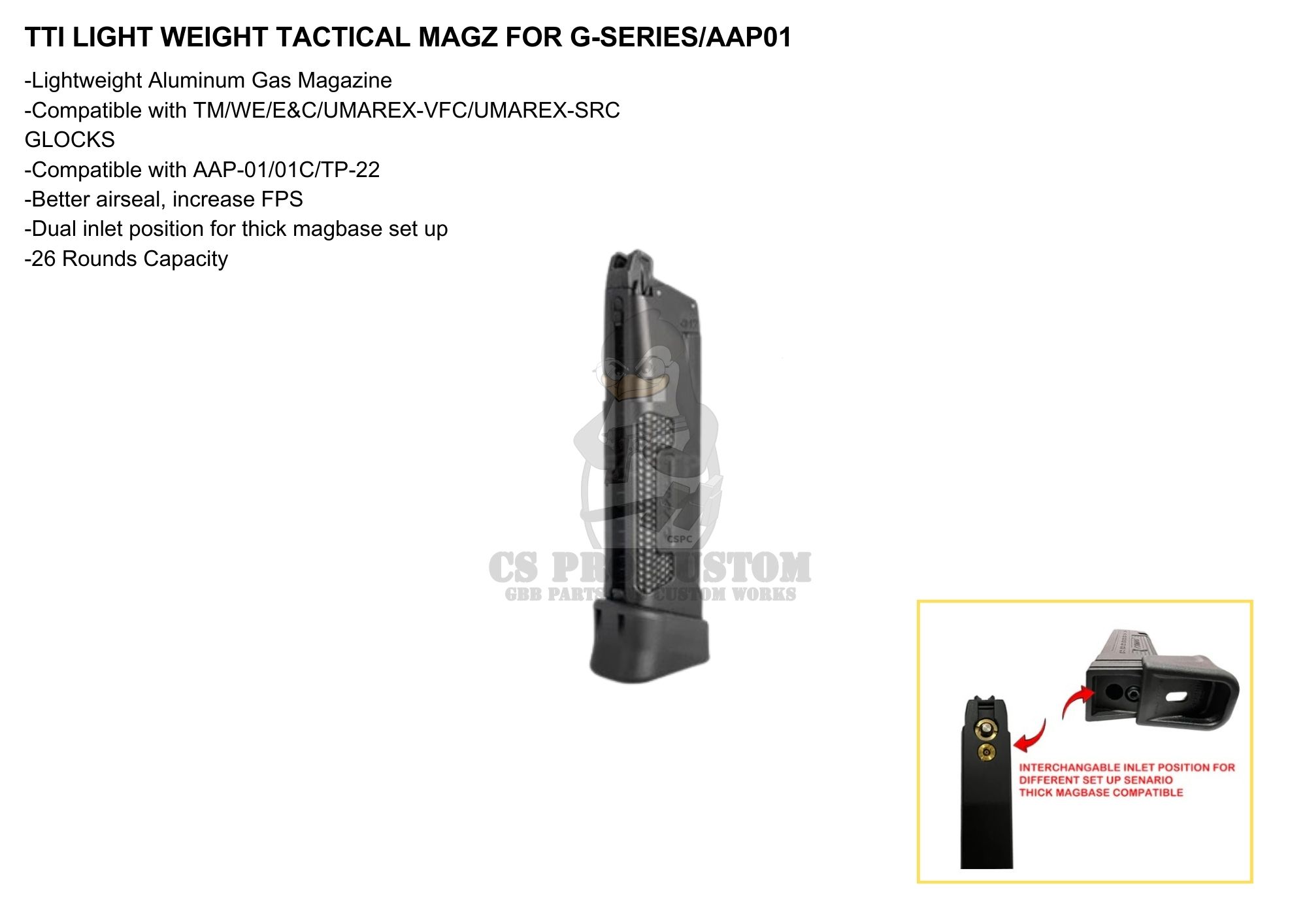 TTI Glock Light Weight Tactical Magazine