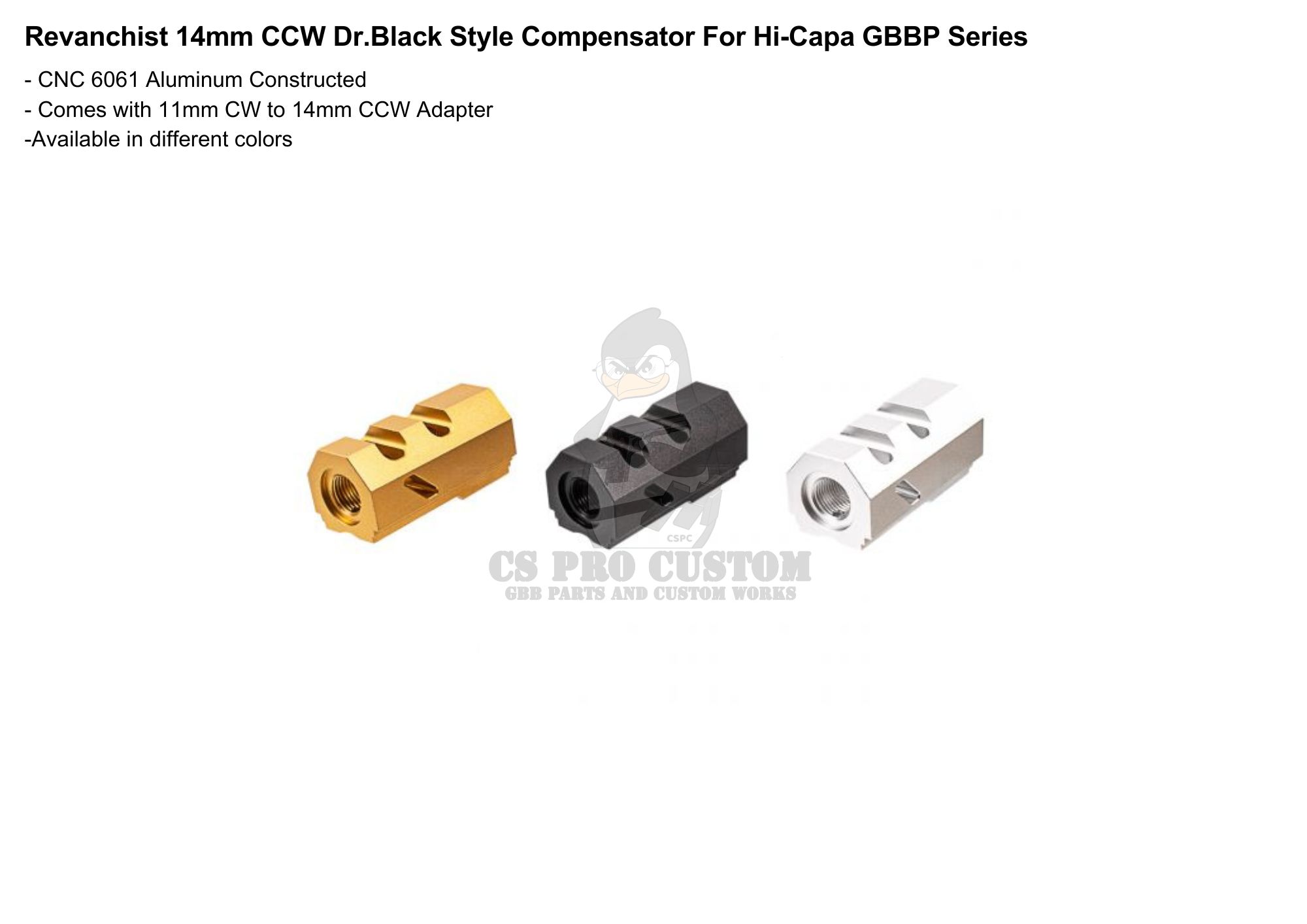 Revanchist 14mm CCW Dr.Black Style Compensator
