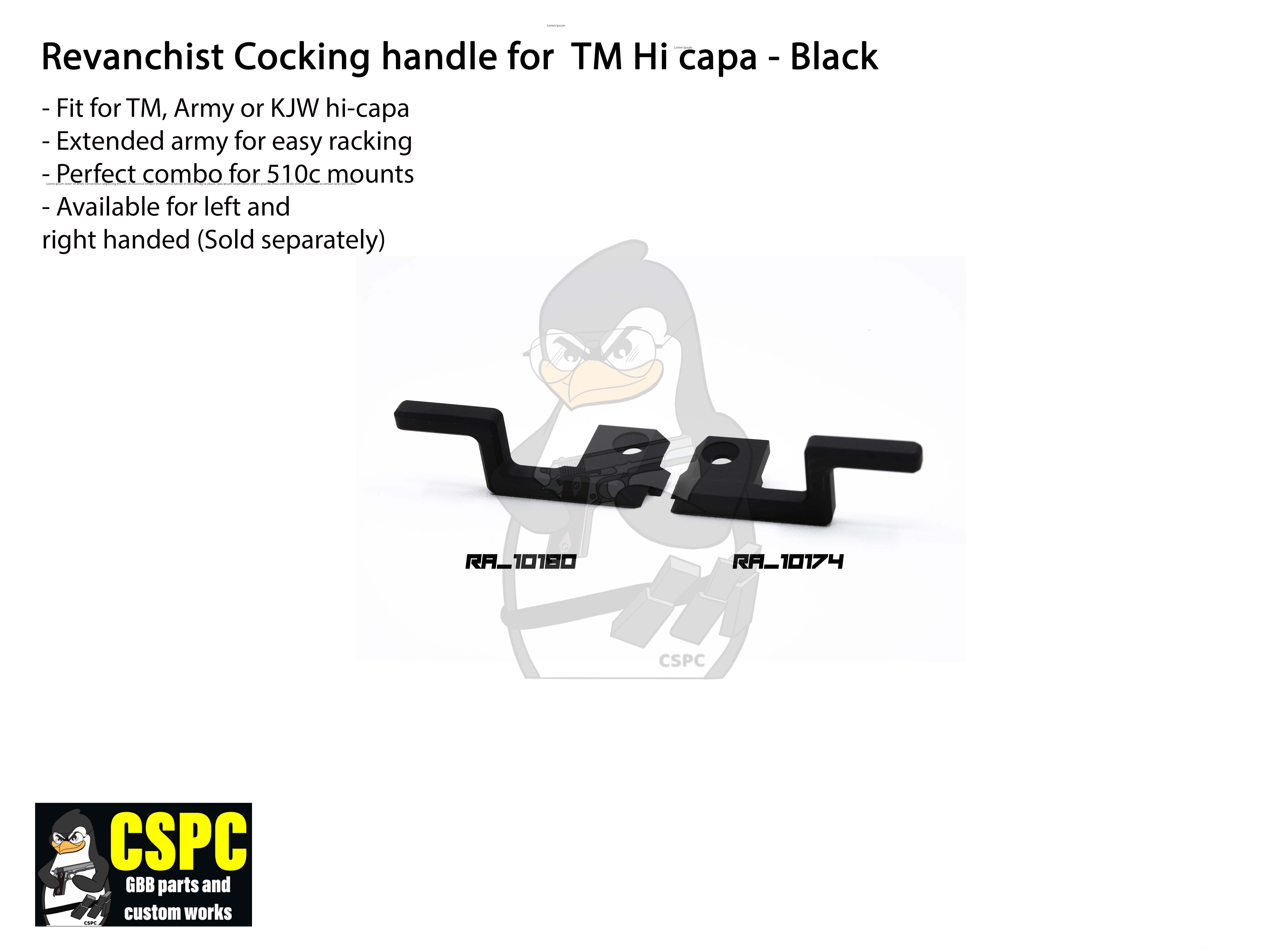 Revanchist Cocking Handle for TM Hi Capa - Black